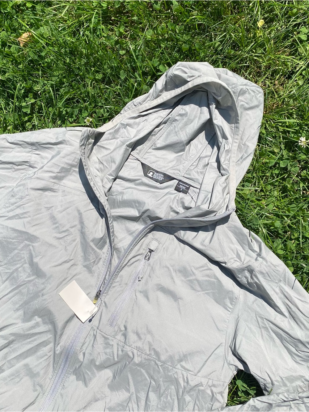 Eastern Mountain Sports Light Gray Hooded Shirt Jacket - Picture 3 of 11